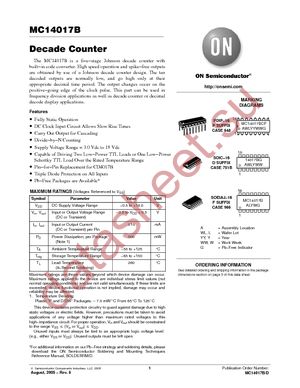 MC14017BDG datasheet  